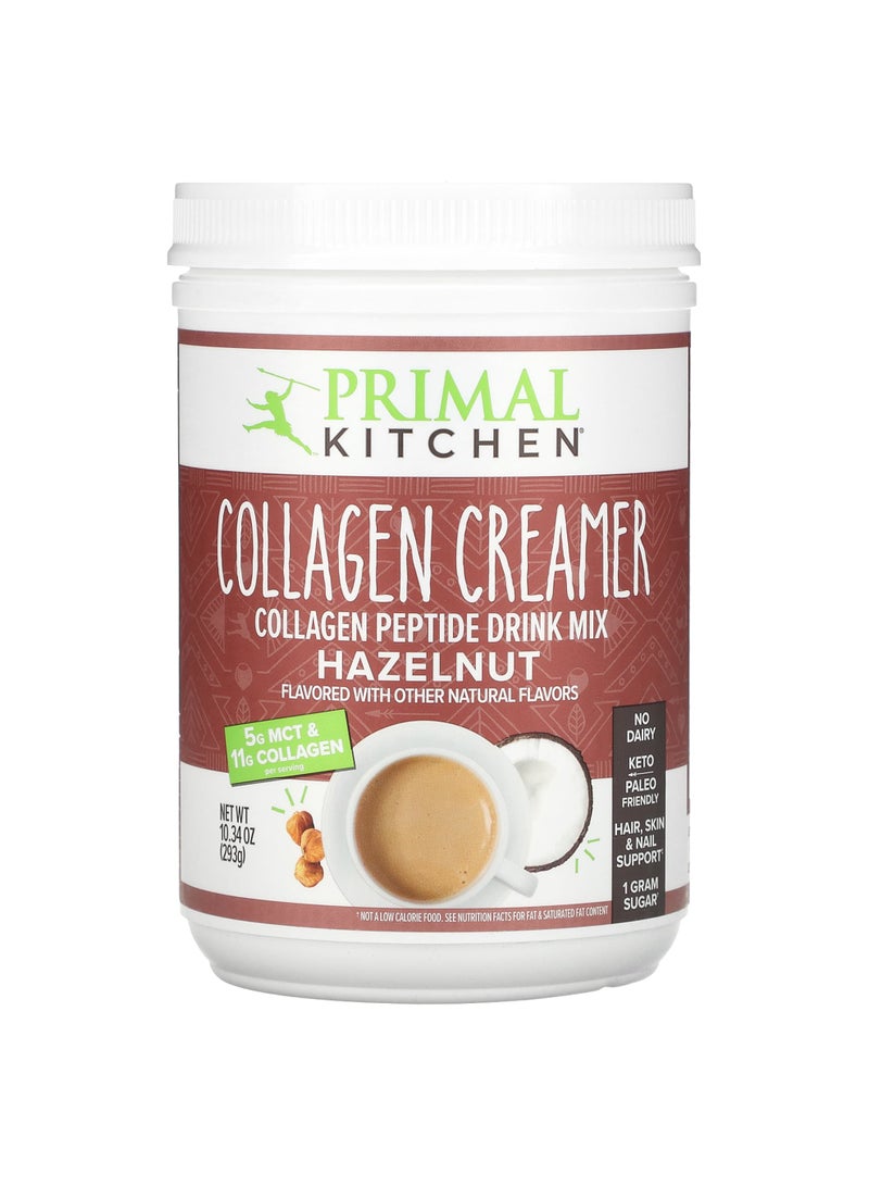 Collagen Creamer, Hazelnut, 10.34 oz (293 g)